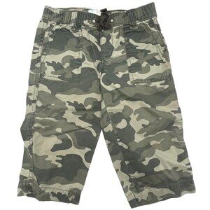 little peanut camo kids pants green pockets tie elastic waist xl 18/24m READ